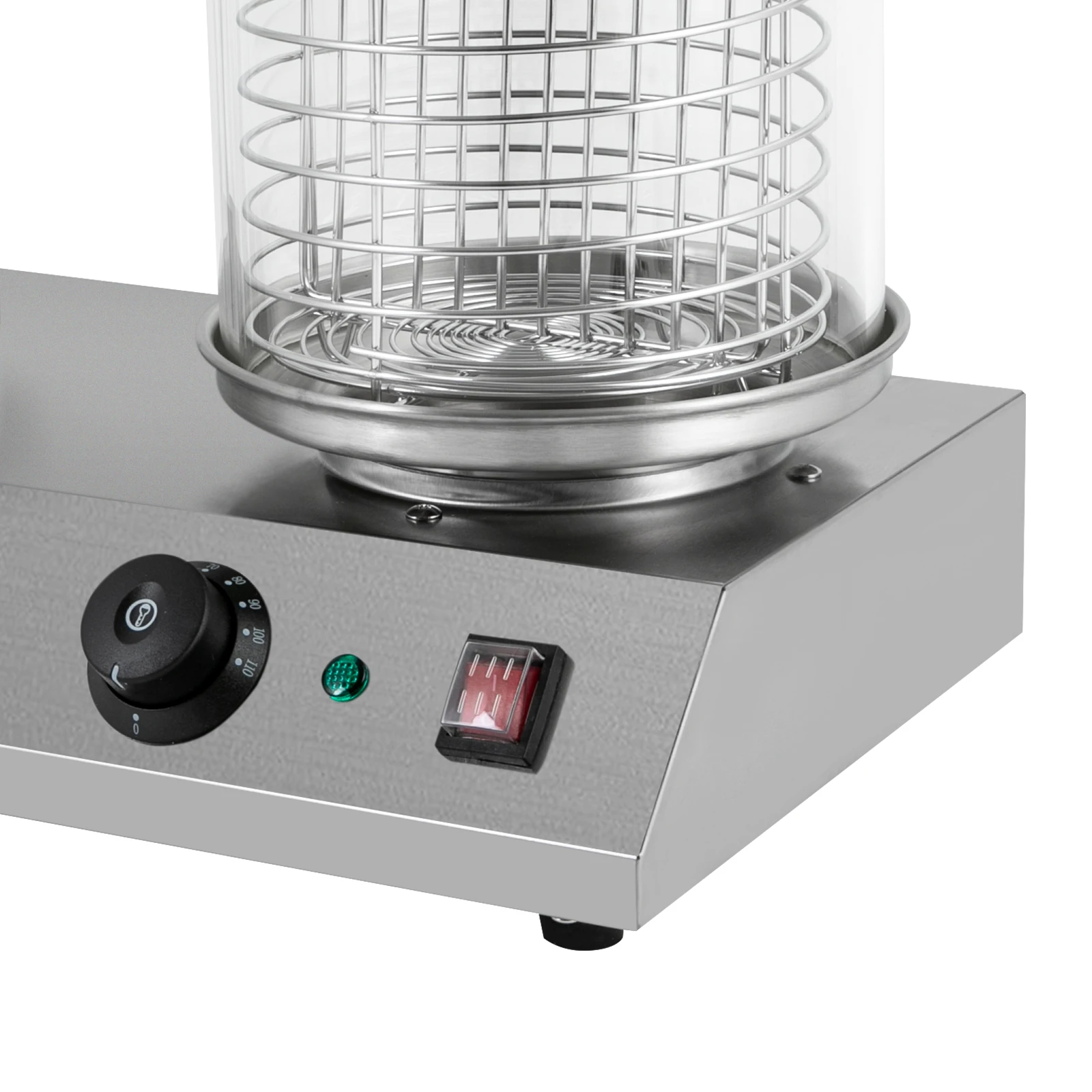 Hot Dog Steamer Bun Warmer 458W Stainless Steel Portable Commercial Hot Dog Machine with Bun Warmer for Breakfast Sausage Party 4