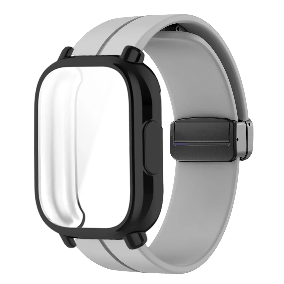 Enhanced TPU Case with Silicone Strap for Smartwatch Protection and Style