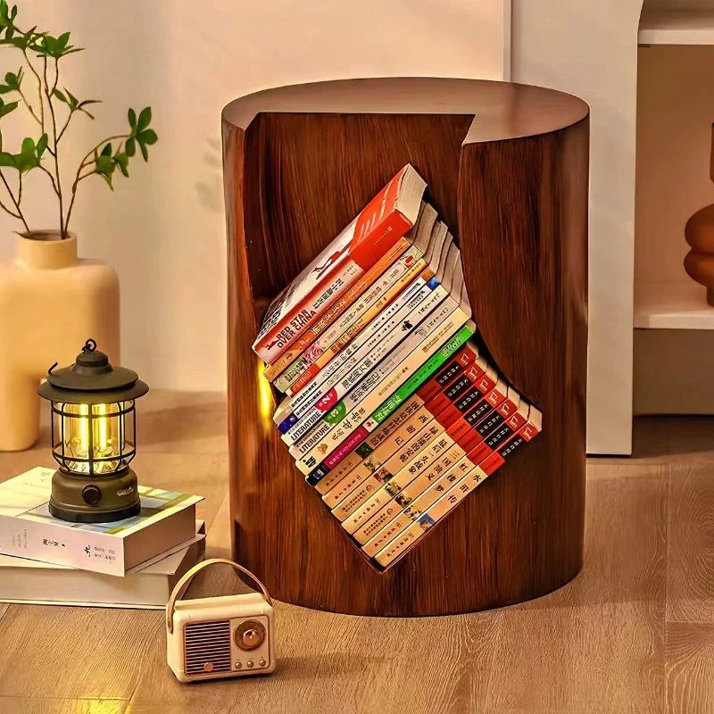 

Minimalist Design Retro Style Edge Few Medieval Small Coffee Table Living Room Creative Storage Bookcase Creative Nightstand