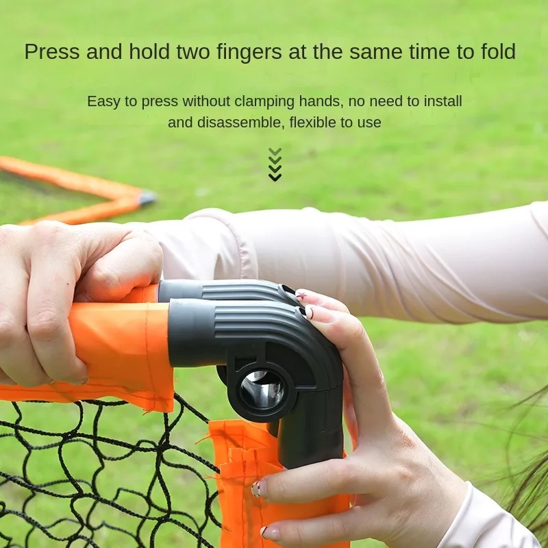 Foldable Kids Soccer Goal with Ground Stakes, Includes Ball & Easy Assembly Portable Football Net for Children's Outdoor Games