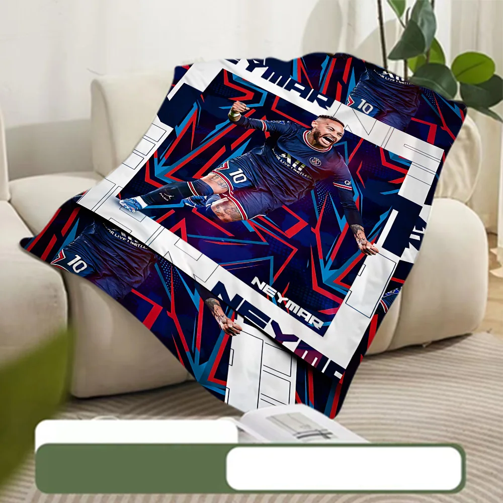 Printed Blanket Picnic Blanket  Football Star Neymars Warm Blanket Soft and Comfortable Home Travel Birthday Gift 4