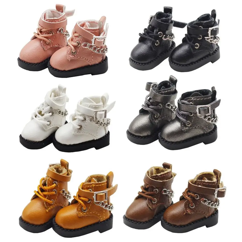 Leather Doll Boots for OB11 Cowhide Dolls