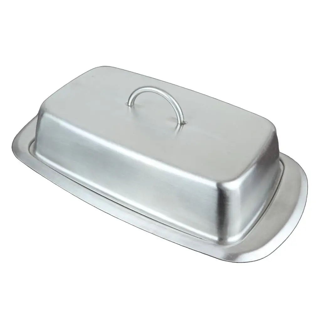 Traditional Stainless Steel Covered Butter Dish Lid With Knob