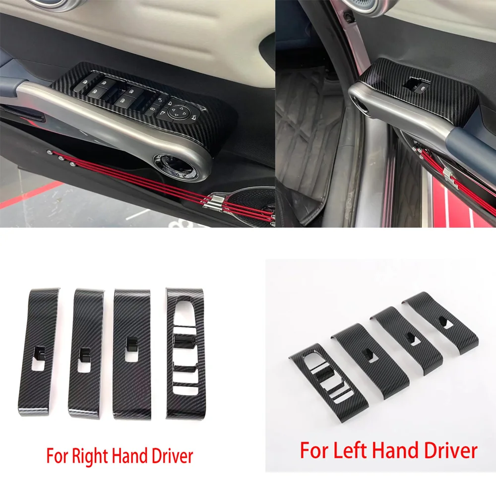 

Крышка переключателя окон из углеродного волокна RHD LHD для BYD YUAN PLUS ATTO 3 2022 2023, отделка подлокотника, интерьерные аксессуары, Стайлинг автомобиля