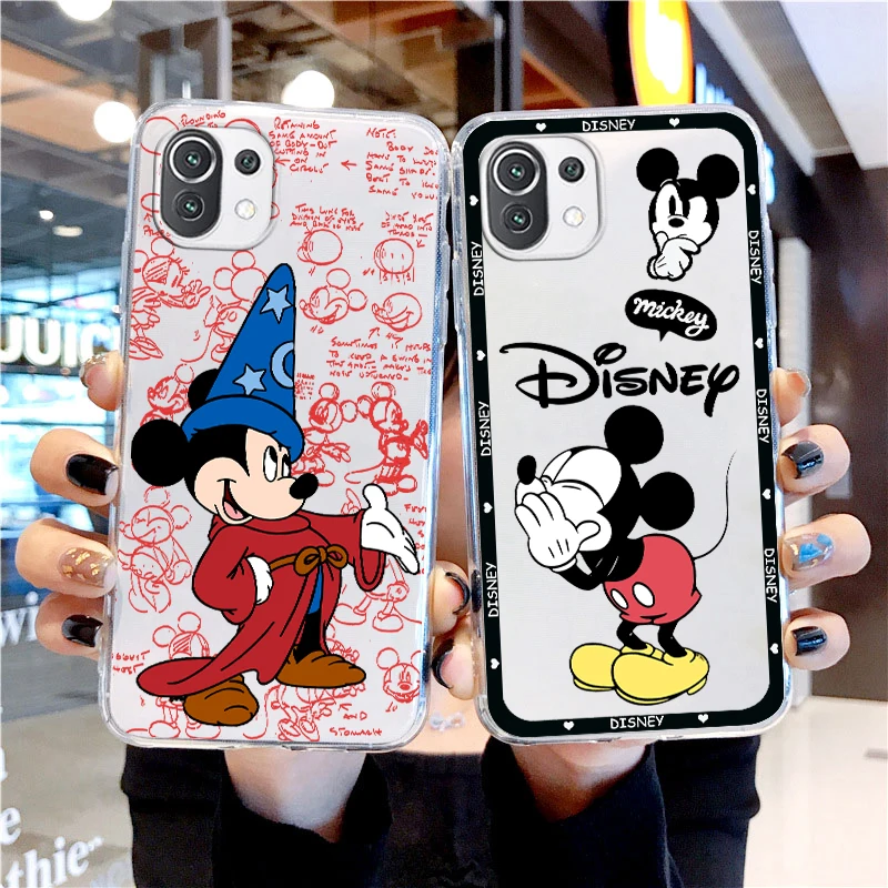 

Mickey Mouse Disney Cool Transparent Cover Phone Case For Xiaomi Mi 13 Lite 12T 12 11T 11i 11 A3 10T 10 CC9E 9 Pro Ultra 5G