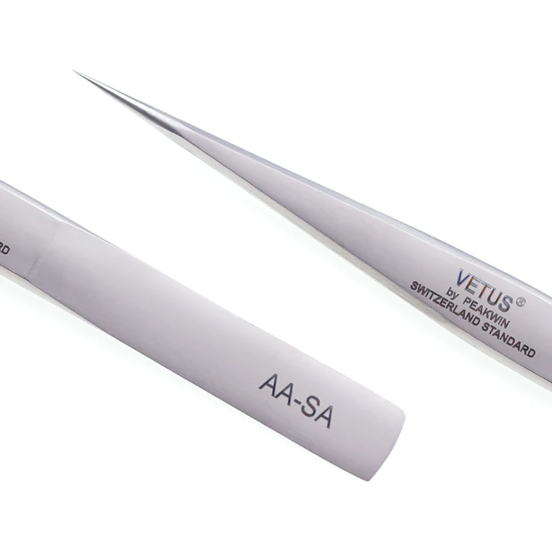 1pcs VETUS NEW AA-SA Eyelash Tweezer 3D/6D Volume Eyelash Extension Best Quality Eyebrow Tweezer Watch Tools Makeup Tweezers 5