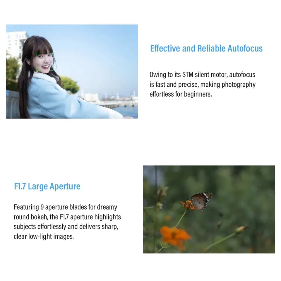 빌트록스 25mm F1.7 에어 오토 포커스 APS-C 프라임 렌즈 (후지 xm5 X-T5 X-T30 II, 니콘 Z 마운트 ZFC Z50 Z7II, zve10 II a7iv 용)