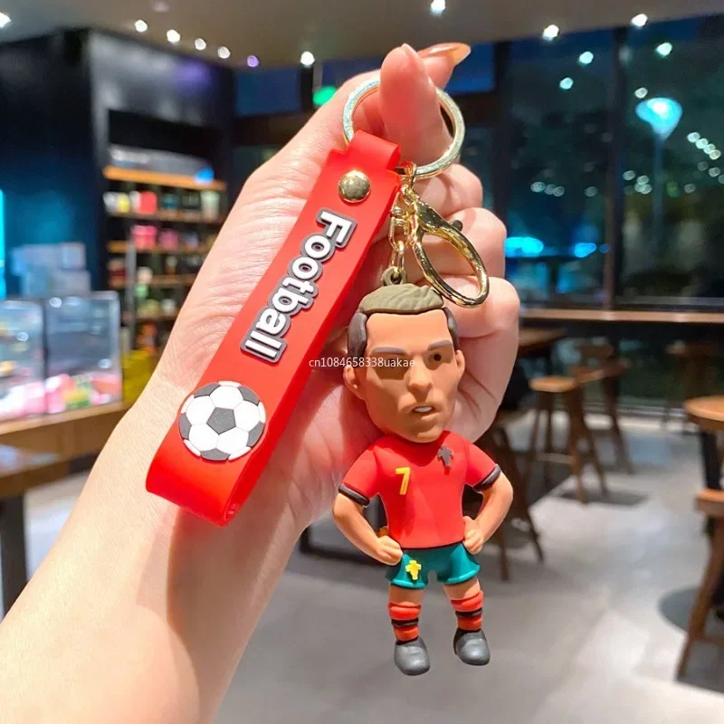 New Fashion Football Star Doll Keychain Jewelry Bag Pendant