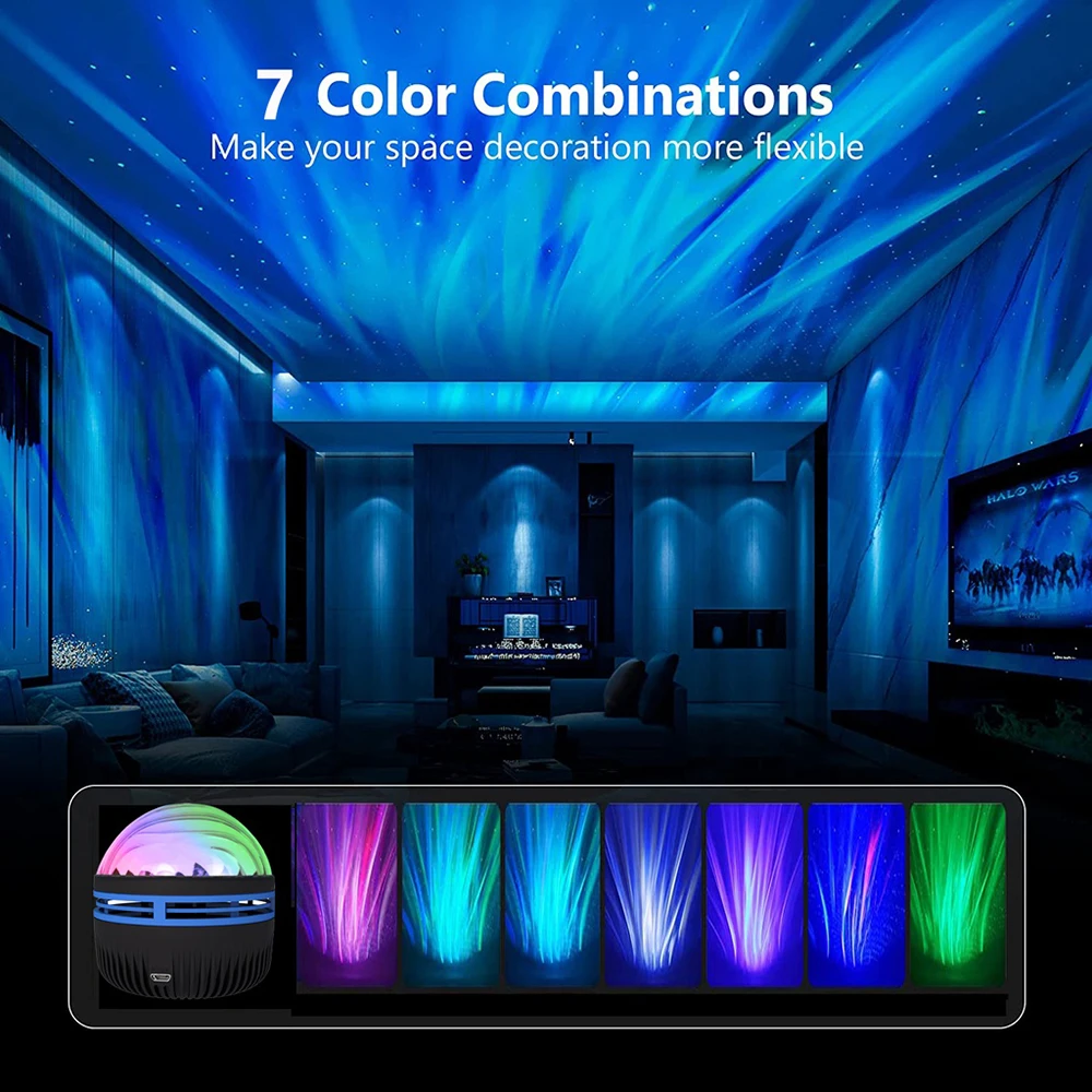 Description Picture 2 of itemNight Light Projector Northern Galaxy Light Starry LED Projection Light Home Atmosphere Lighting Gift Bedside NightLights