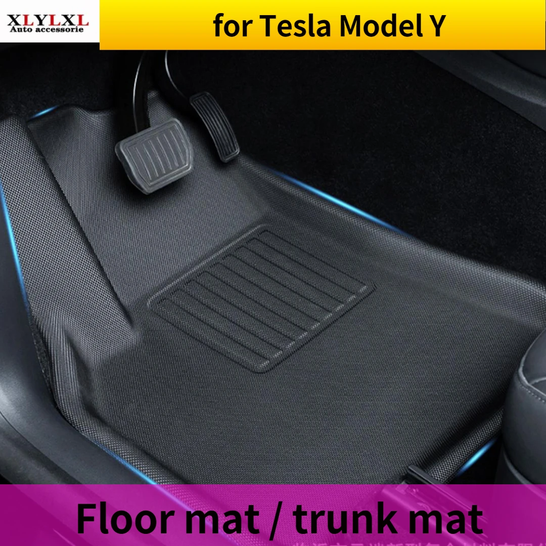 Boden matte Für Tesla Modell Y stamm fuß pad TPE XPE gummi matten