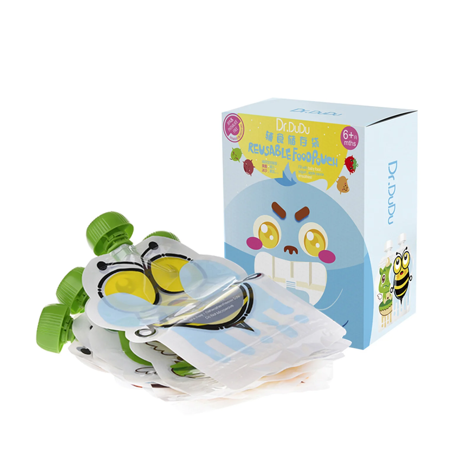 set-of-8-pcs-reusable-sealed-complementary-food-pouch-storage-bag