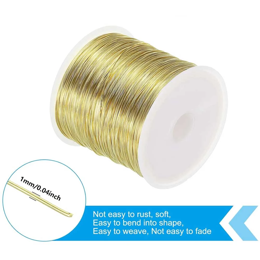 Premium Multi-Gauge Brass Craft Wire for Jewelry Making & DIY Projects (50g)