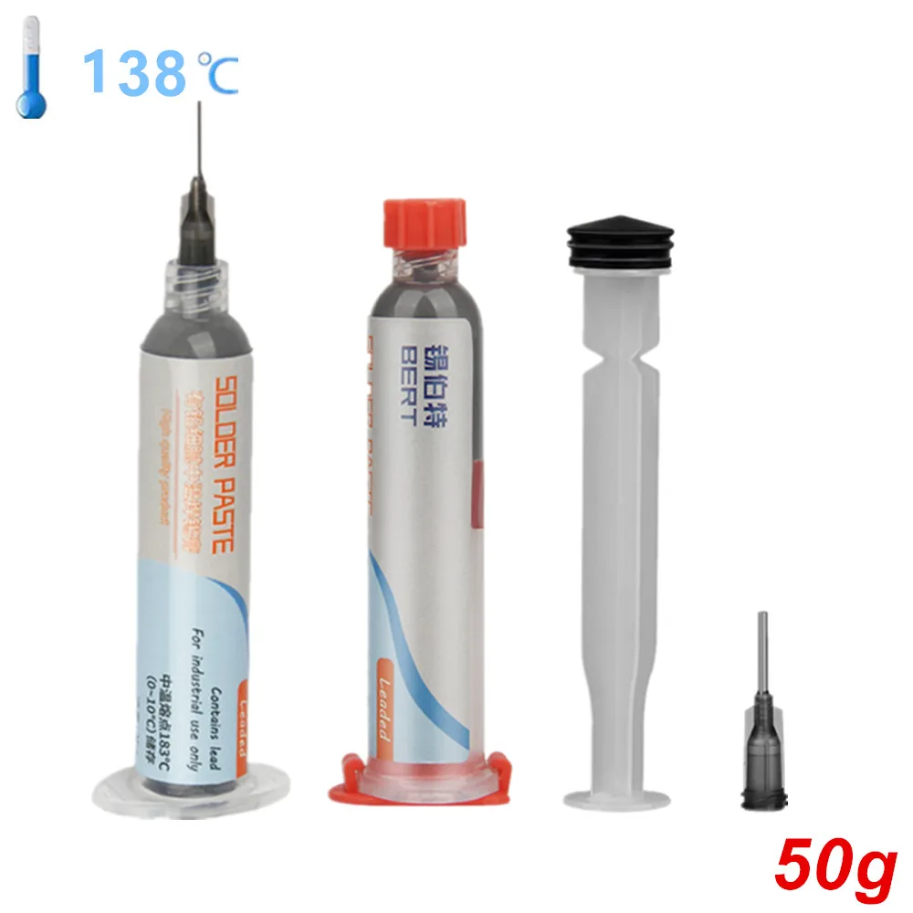 Needletube Type Leadfree Low Temperature Solder Paste Sn42bi58