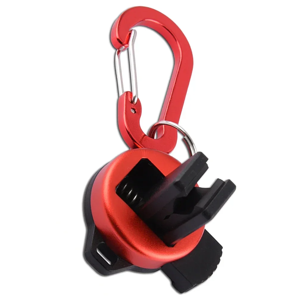 Aluminum Alloy Fly Fishing Rod Holder Waist Belt Clip with Safety Lock Housing Support Fishing Tool Accessories