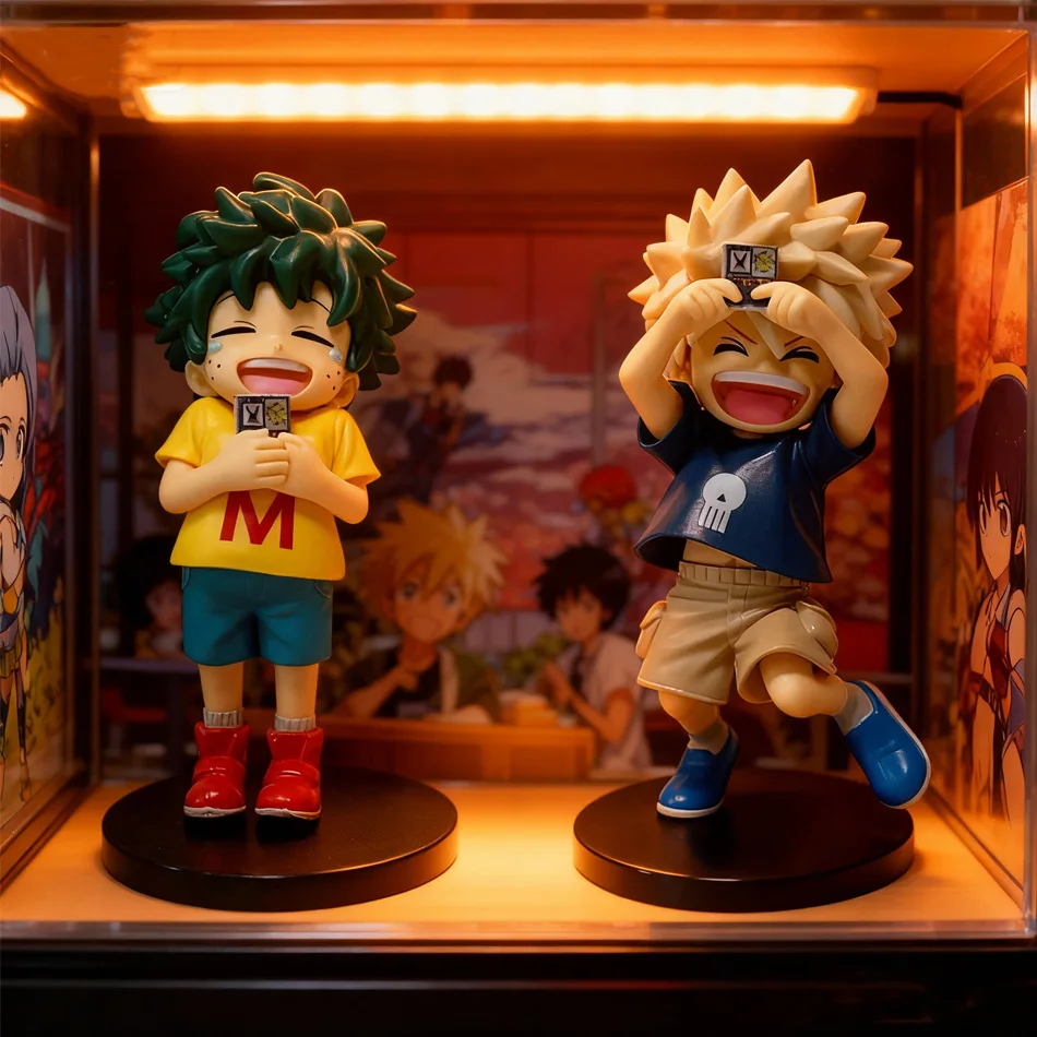 Neue Ankunft | Auf Lager Geschenk | My Hero Academia Kindheit Izuku Midoriya / Kindheit Katsuki Bakugo Figur Modell Dekoration Puppe – Detail 1