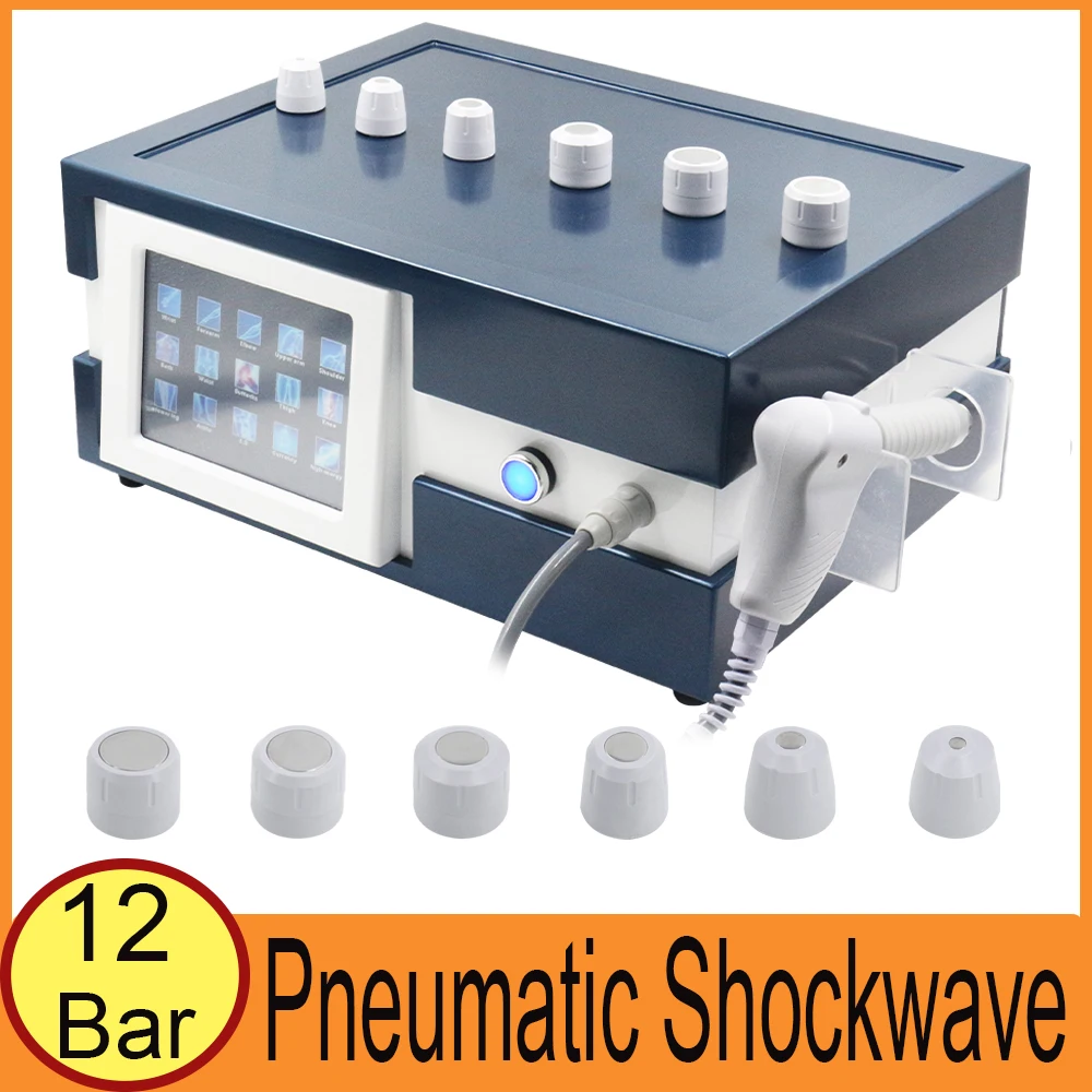 

New 12 Bar Pneumatic Shockwave Therapy Machine Waist Pain Relief Sport Injury Body Relaxation Massager Shock Wave Instrument