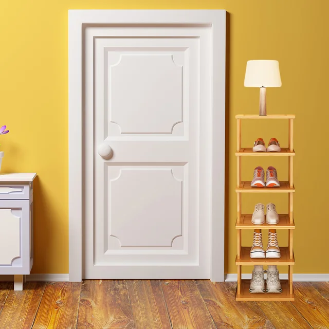 Small Narrow Shoe Shelf Multi-Layer Living Room Shoe Rack Space Saving  Economical Home Narrow Door Corner Seam Door Shoe Cabinet