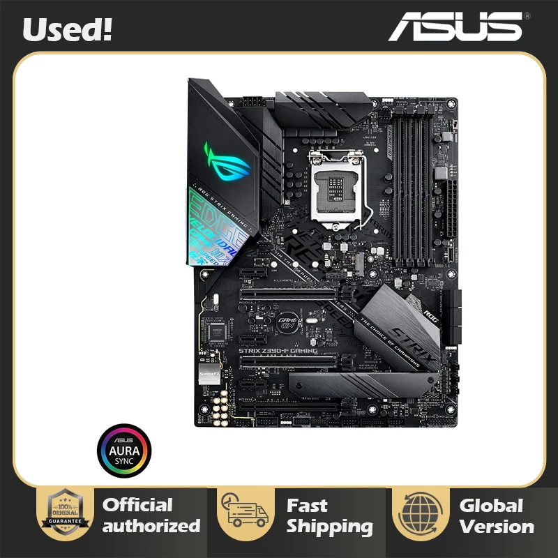 Scheda Madre Da Gioco Asus Lga 1151 Rog Strix Z390-F Usata Ddr4 Intel 8Th 9Th-Gen I9 I7 I5 I3 128Gb Rgb Crossfirex