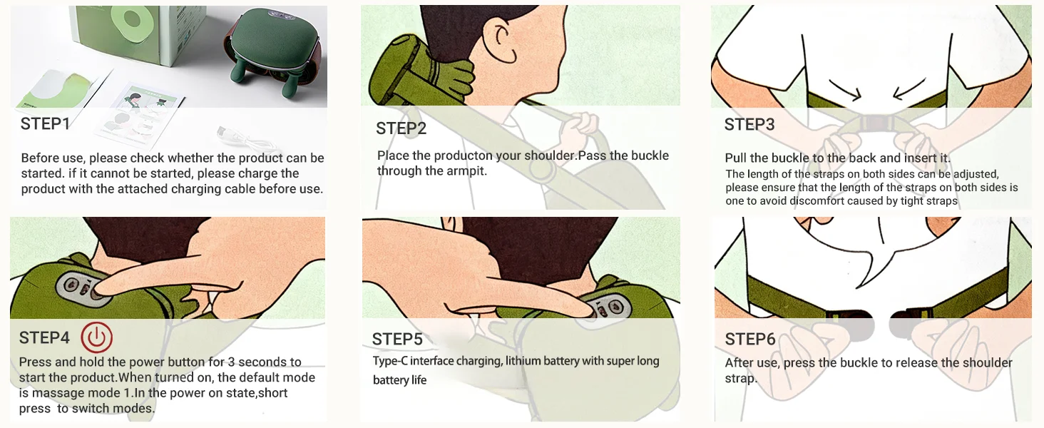 Wireless Neck And Shoulder Kneading Massager For Back Relaxation_voghion.com