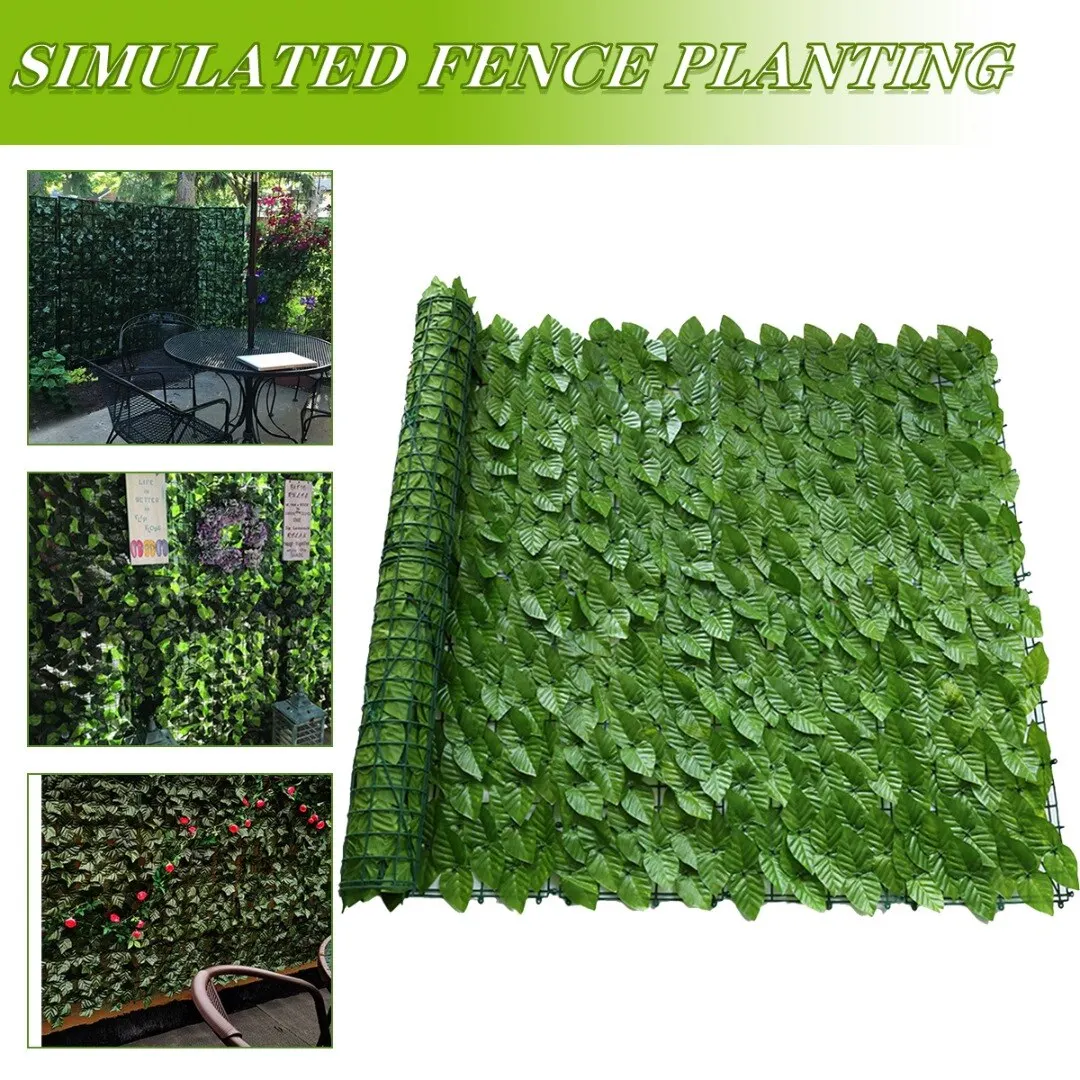 

1 Pc 1m Artificial Faux Ivy Leaf Privacy Fence Decor Screen Protection Hedging Wall Landscaping Panels Outdoor Garden Hedge