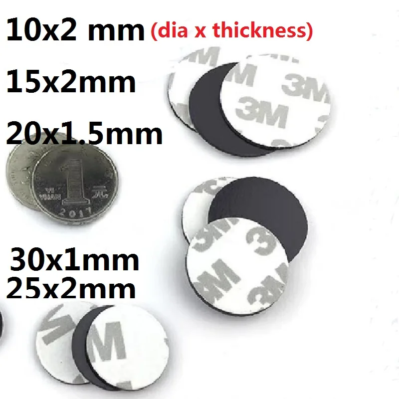 Adhesive Rounds 25mm Self Adhesive 10mm Self