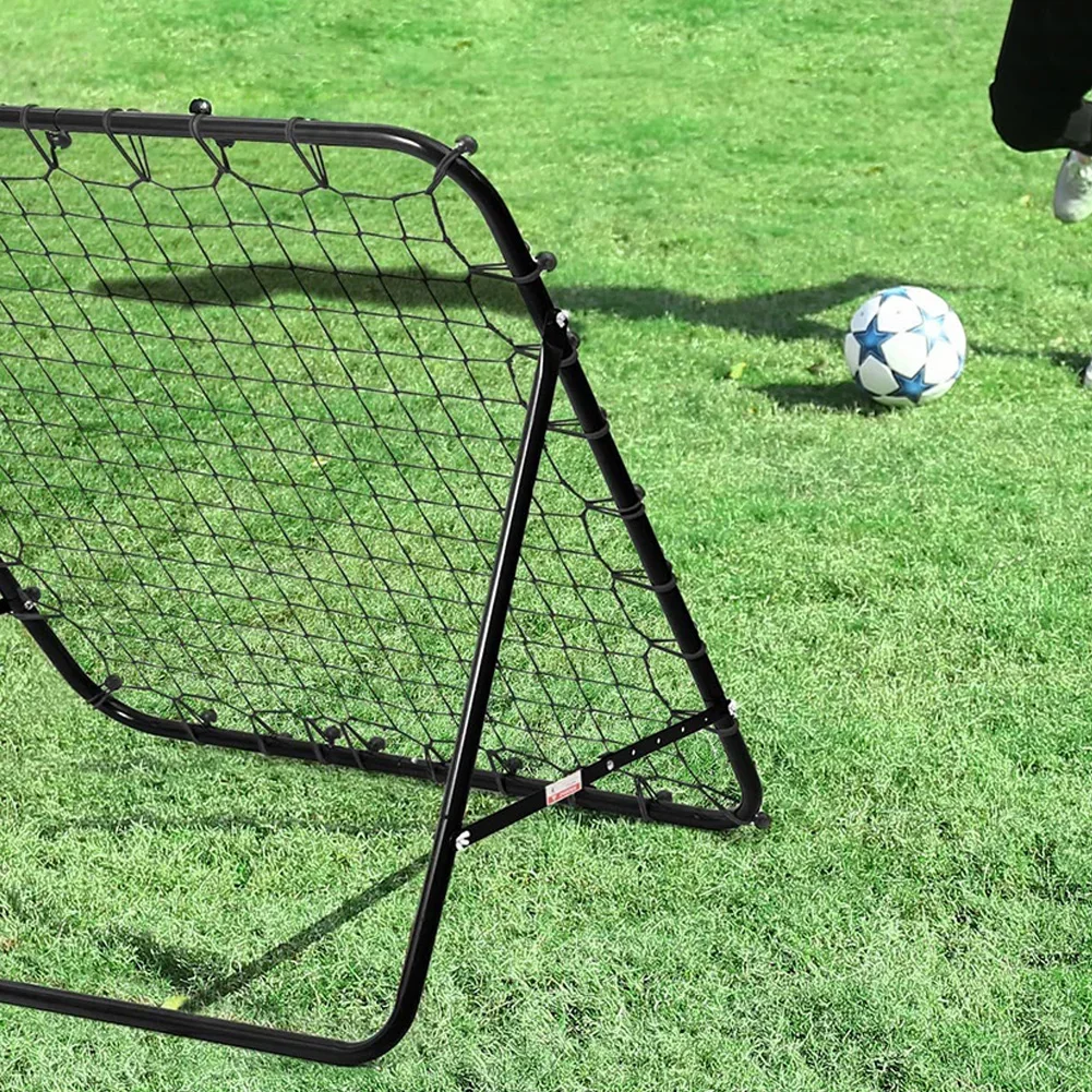 Soccer Rebounder Net with 20 Elastic Ropes Kickback Football Practice Net Rebound Net Training Aid for Kids Teens & Adults