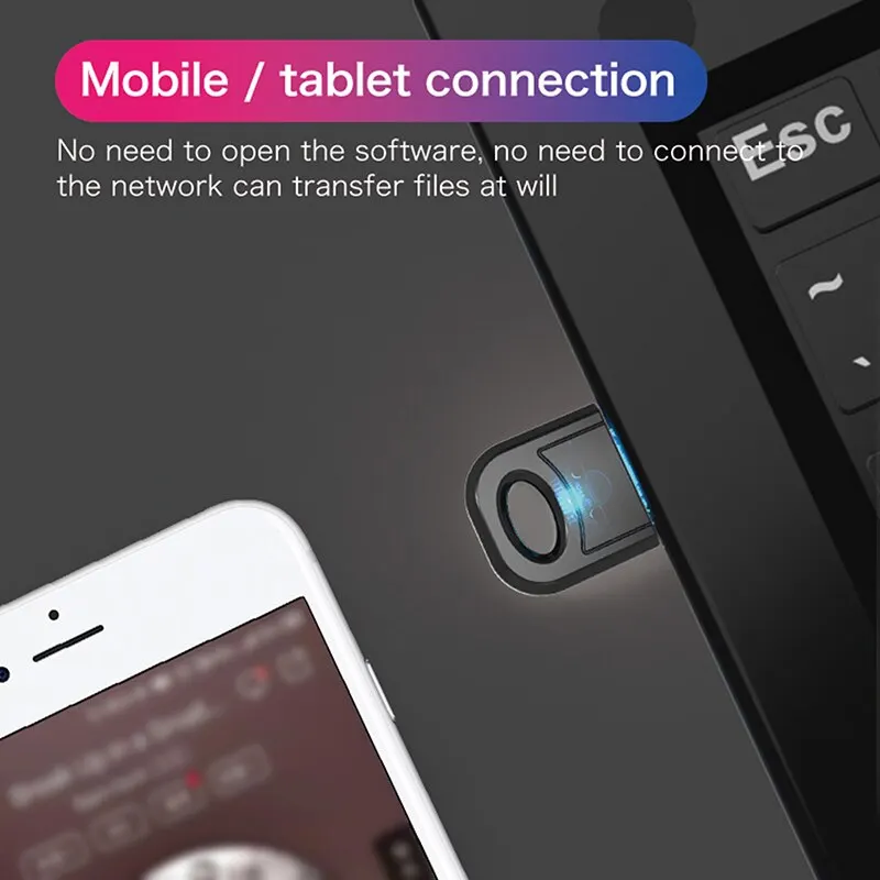 Wireless Mouse Bluetooth 5 Adapter Wireless Music Receiver Transmitter Mini Portable Shared File Automatic Recognition Connection