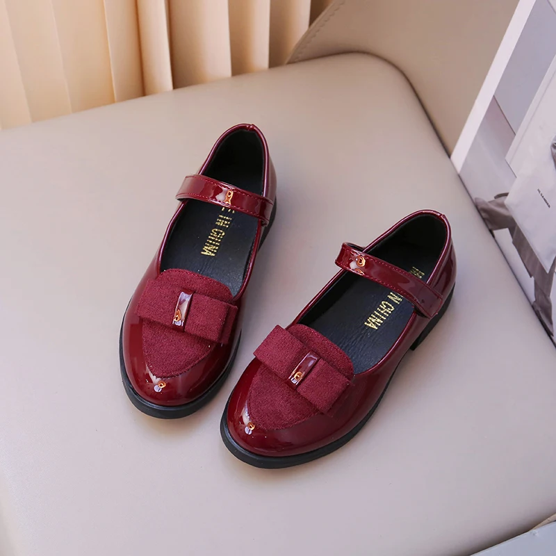 Leather Princess Dress Shoes for Girls Kids Casual Flats