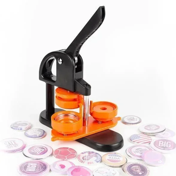25mm 32mm 58mm Manual Emblem Machine DIY Tinplate Homemade Badge Machine ABS Material Rotating Emblem