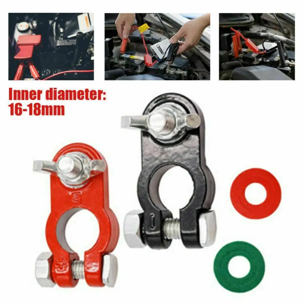 1 Pair Quick Disconnect Auto Cables Connectors Car Battery Bornes Main Cable Post Clamp Terminal Screw Connection For Car Truck