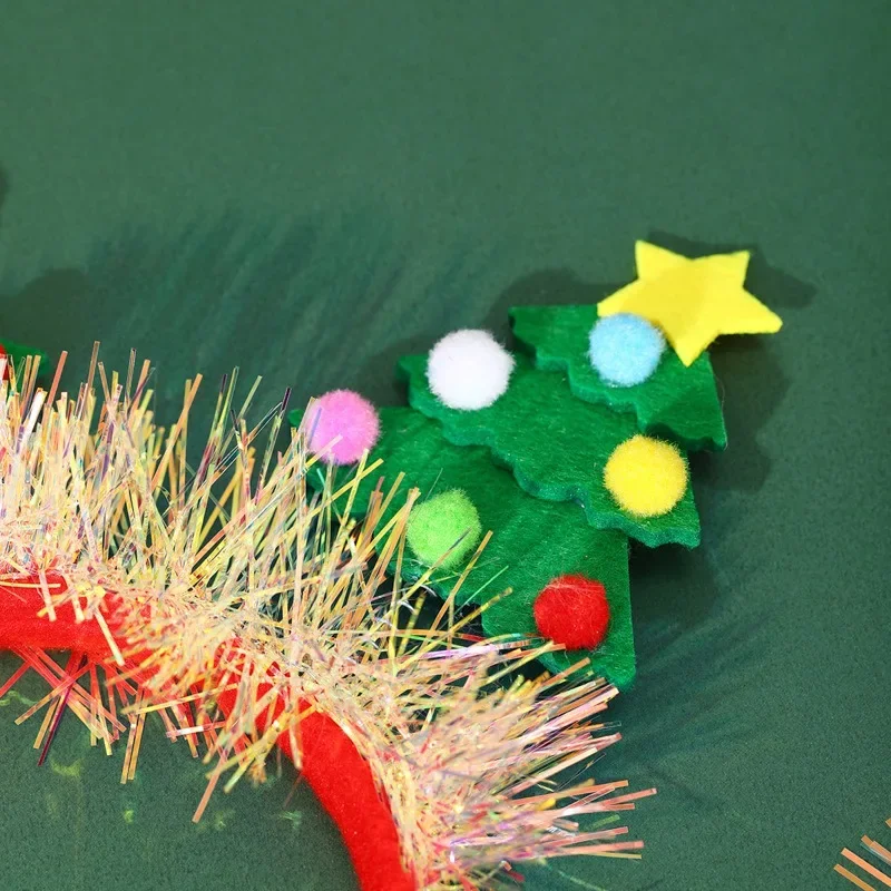 Christmas Tree Shaped Sequined Headband Colorful Xmas Tree Head Band Natal Navidad Merry Christmas Noel Gift Happy New Year