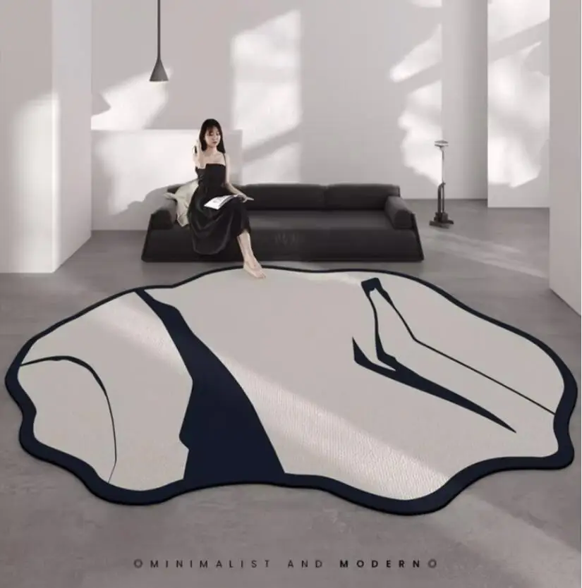 

Minimalist Irregular Carpet Rugs for Bedroom Home Decor Floor Mat Studio Den Lounge Rug Novel Living Room Mat Large Area Carpet