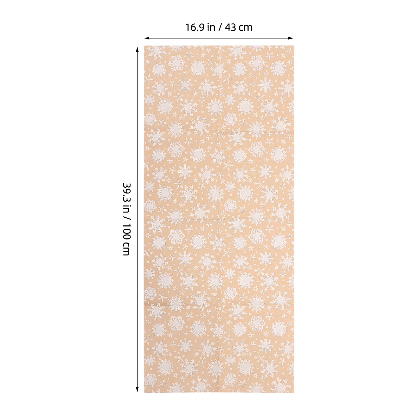 5Pcs 크리스마스 포장지 롤 크래프트 브라운 선물 포장 축제 눈송이 패턴 휴일 파티 장식 꽃 꽃다발