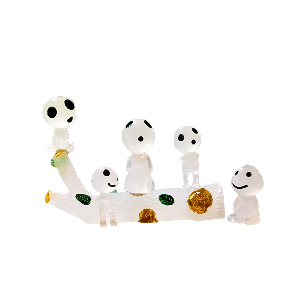 

6Pcs Halloween Luminous Ghost Figures Resin Garden Statues Micro Landscape Gardening Decorative Ornaments