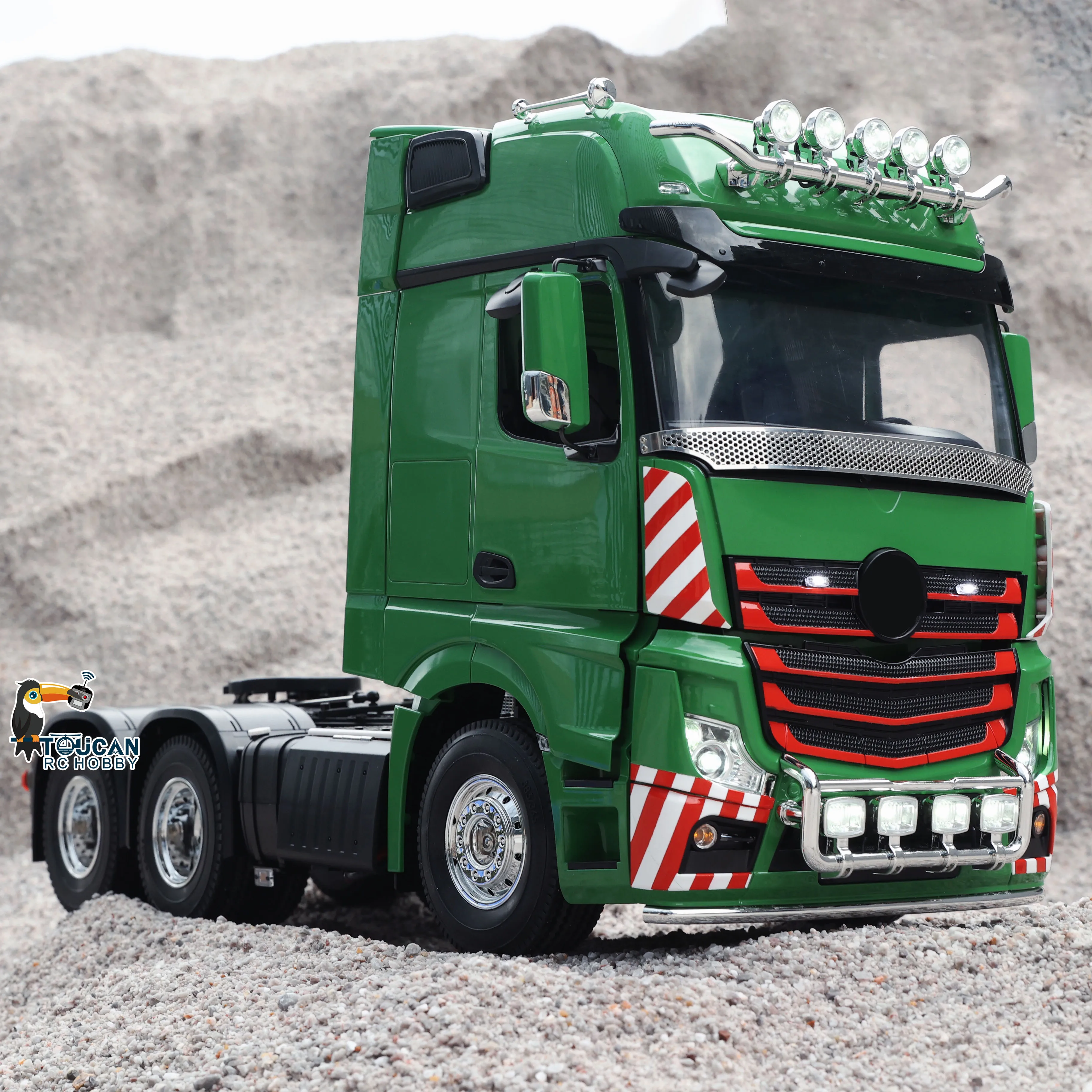 Customized 1/14 RC Tractor Truck 6x4 with Light Sound Set Remote Control Vehicle Painted Assembled Car Model Toys ToucanHobby 3
