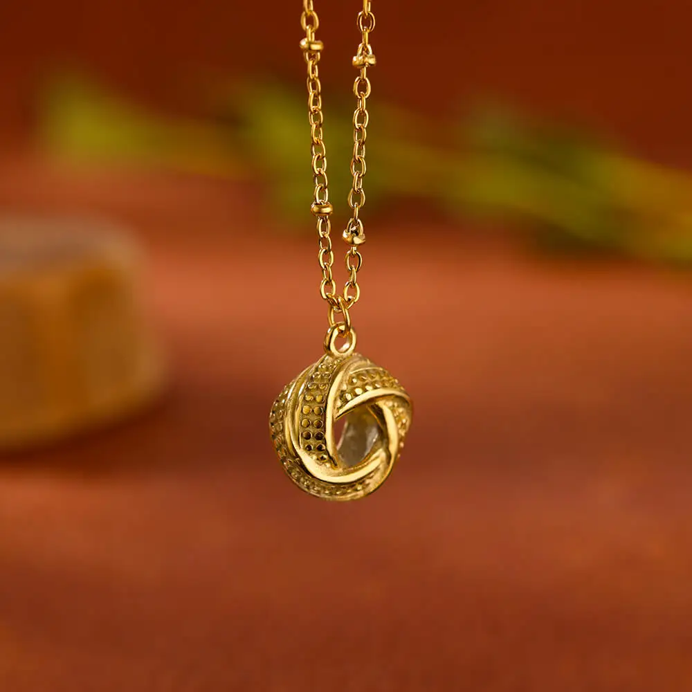 Stainless Steel Unique Knot Pendant Necklaces For Women