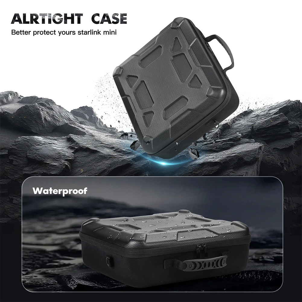 For Starlink Mini Ultra-Light Protect Case Waterproof Shockproof Shoulder Bag Protective Storage Bag Power Cord Storage Handbag