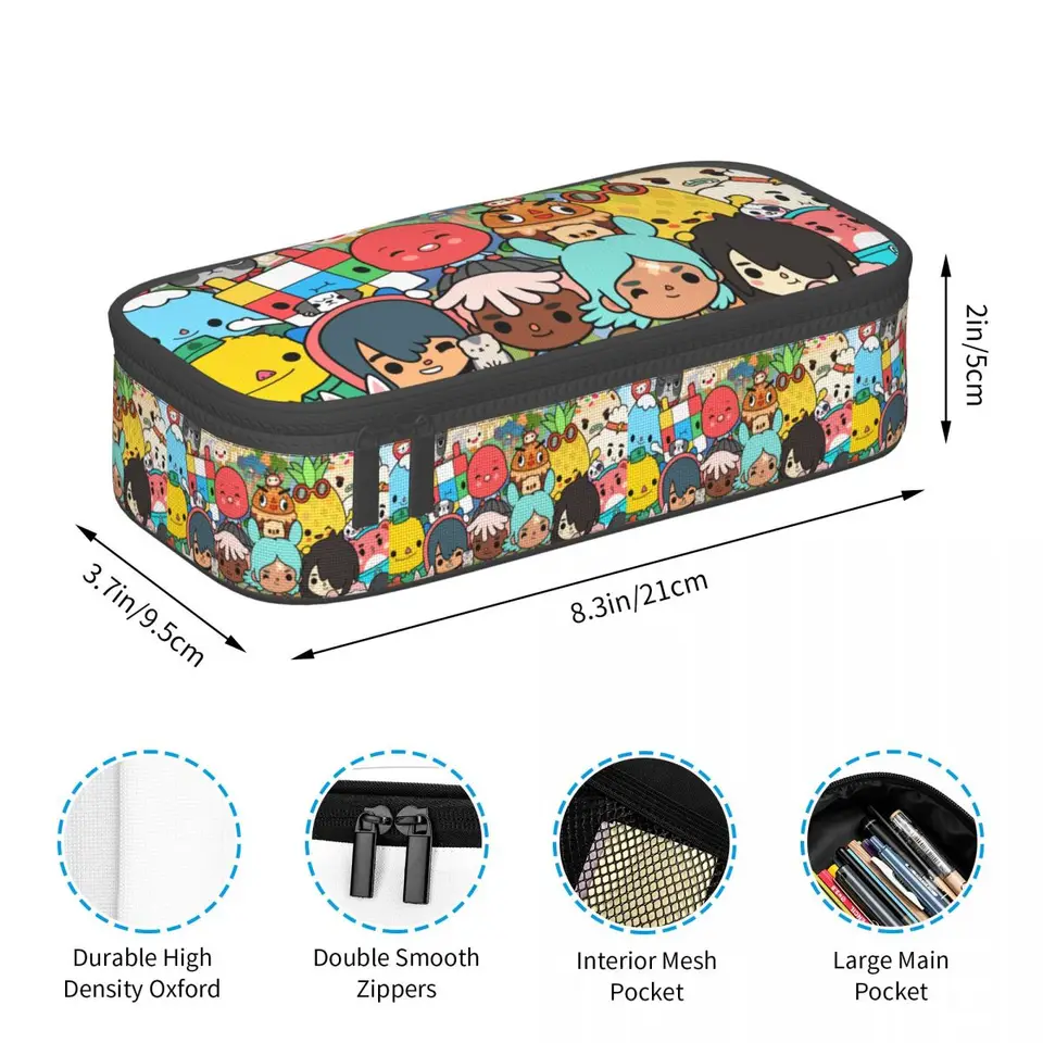 Toca Life Box Toca Boca Cute Game Pencil Case for Boys Girls