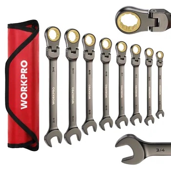 WORKPRO 8PCS Flex-Head Ratcheting Wrench Set 1
