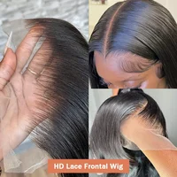 Perruque complète en dentelle 360 de 30 à 32 pouces, cheveux humains pré-épilés HD 13x6, densité 200%, perruques frontales droites en dentelle 13x4 pour femmes 3