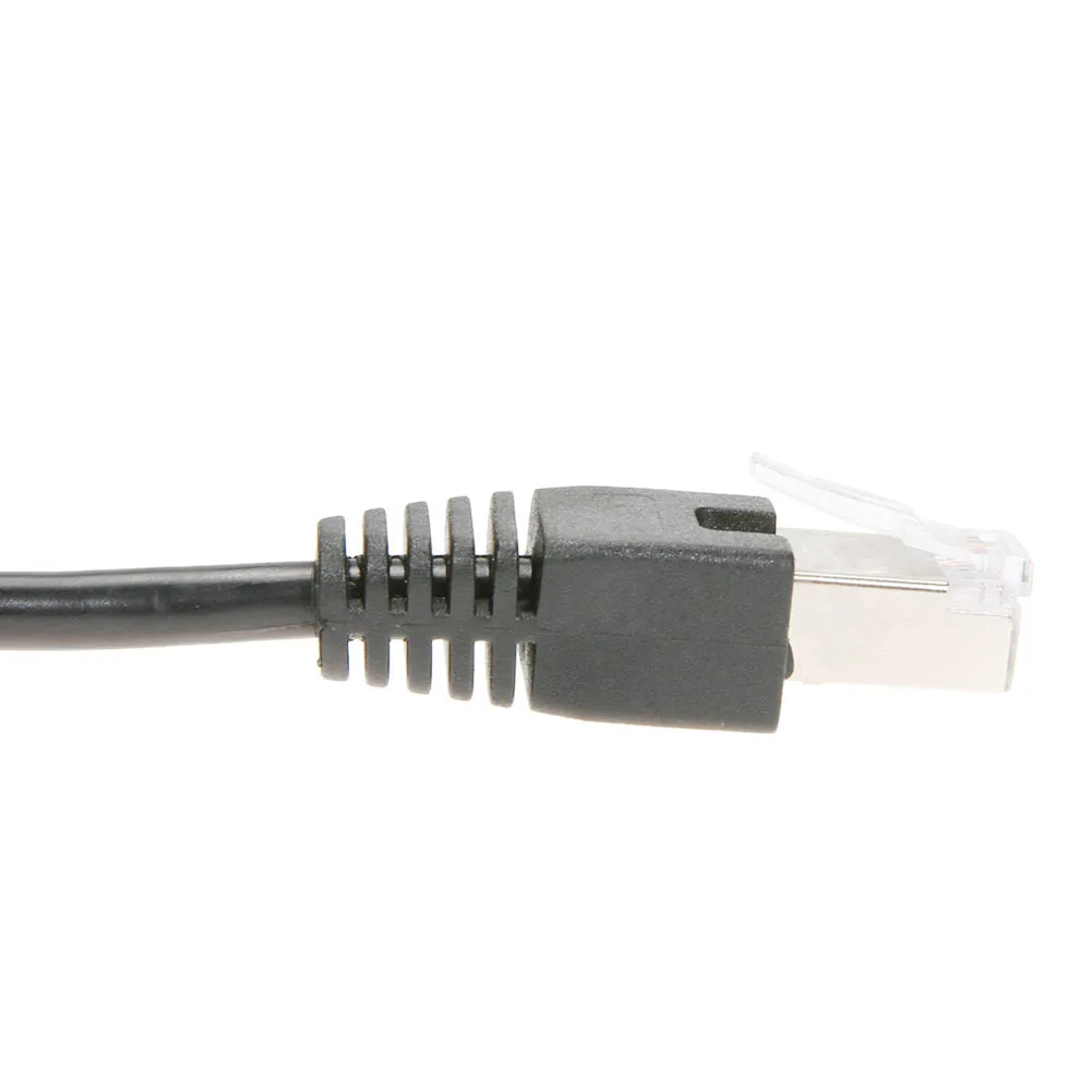DSL 네트워크 RJ45 남성-2개 여성형 분배기 어댑터 커넥터 케이블 검정색