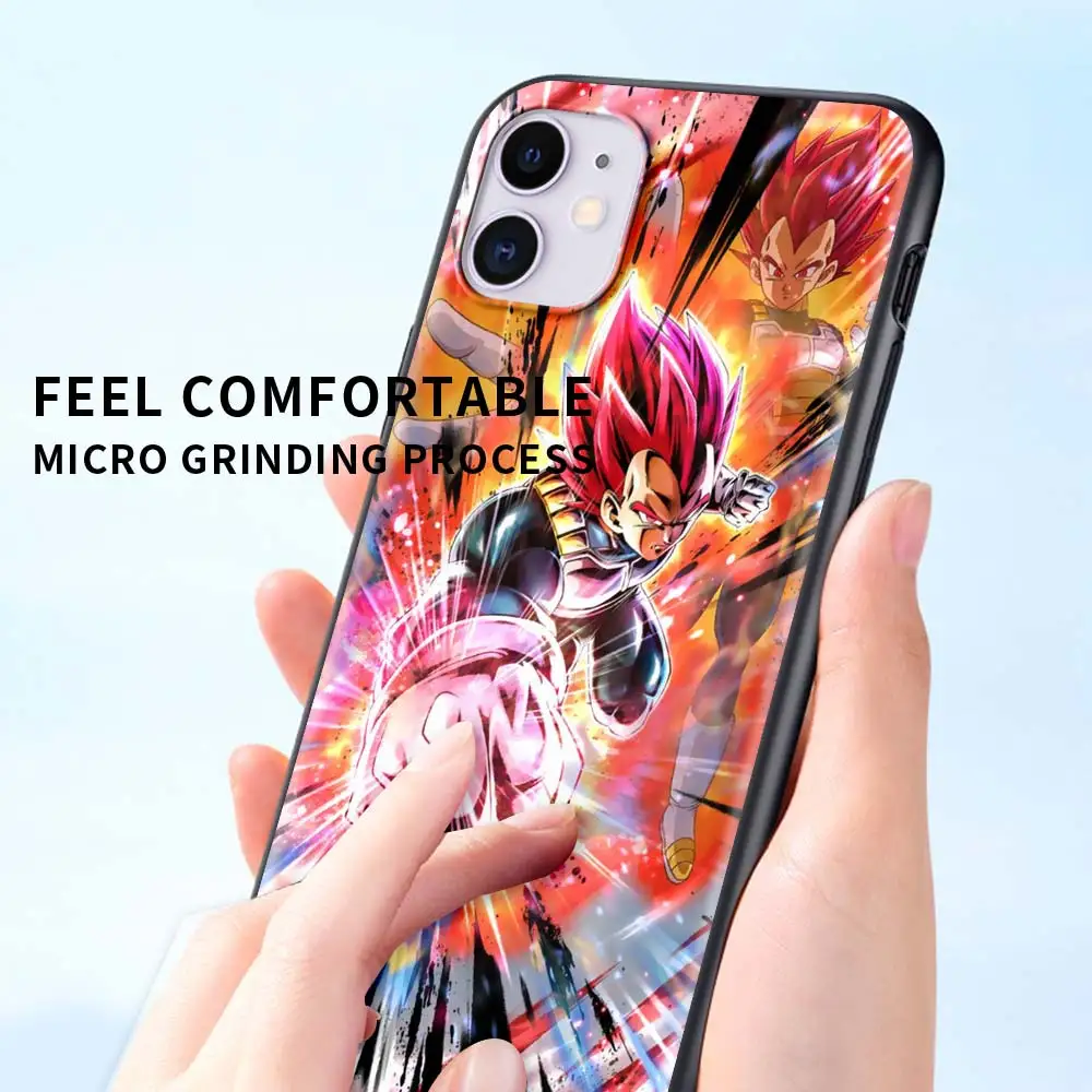 cool iphone 12 pro max cases Anime Dragon Ball Funda Case For Apple iPhone 13 11 12 Pro 7 XR X XS X Max 8 6 6S Plus 5 5S SE 2022 Phone Coque Black Soft Capas iphone 12 pro max silicone case