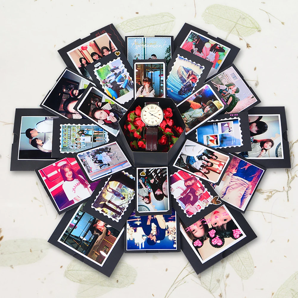 Creative Explosion Photo Album Gift Box Handmade DIY Scrapbook Surprise ...
