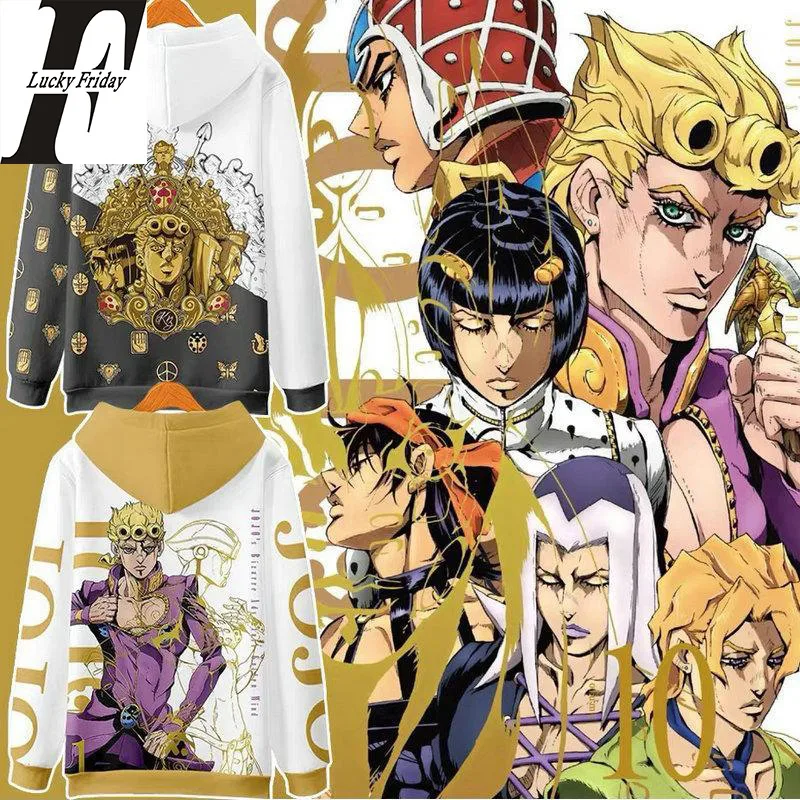 

JOJO Bizarre Adventure 3D Hoodies Men Women Japanese Comic Hooded Hoodie Men Streetwear Casual Boys Sweatshirts Tops