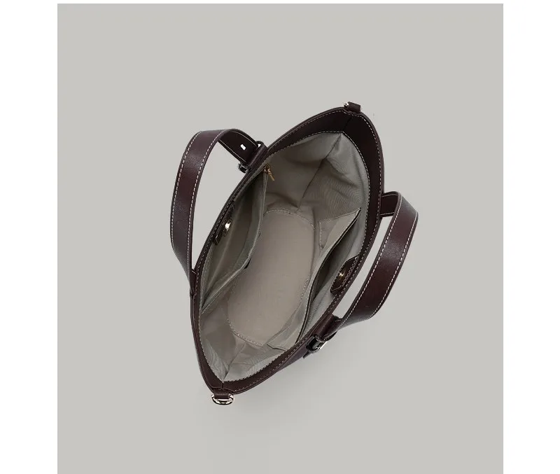 Fashionable French High-End Large Capacity Women's Shoulder Bag 2025 New Style Versatile Tote Bucket Bag Soft Polyester Lining