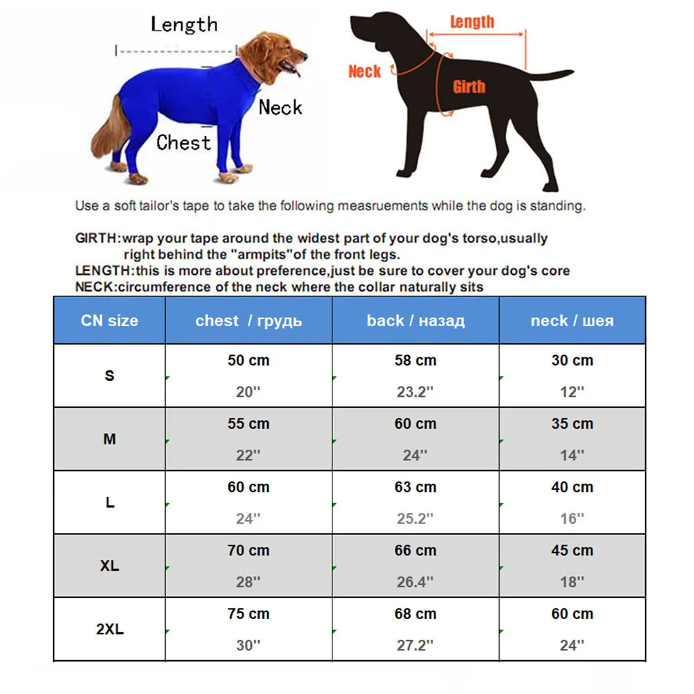 Dog Onesie Clothes Shedding of Dog Hair for Home Car Travel Anxiety Calming Shirt Surgery Recovery Body Jumpsuit for Large Dogs pet clothes
