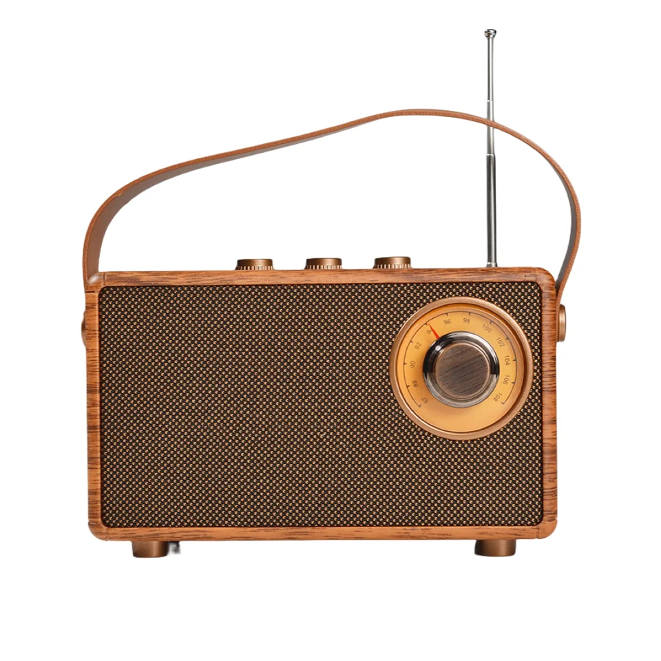 Portable Retro Wireless Bluetooth Speaker With Fm Radio And Mp3_voghion.com
