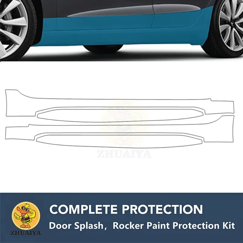 

PreCut Rocker Panels Paint Protection Clear Bra Guard Kit 7.5mil TPU PPF For AUDI RS7 BASE 2019-2022