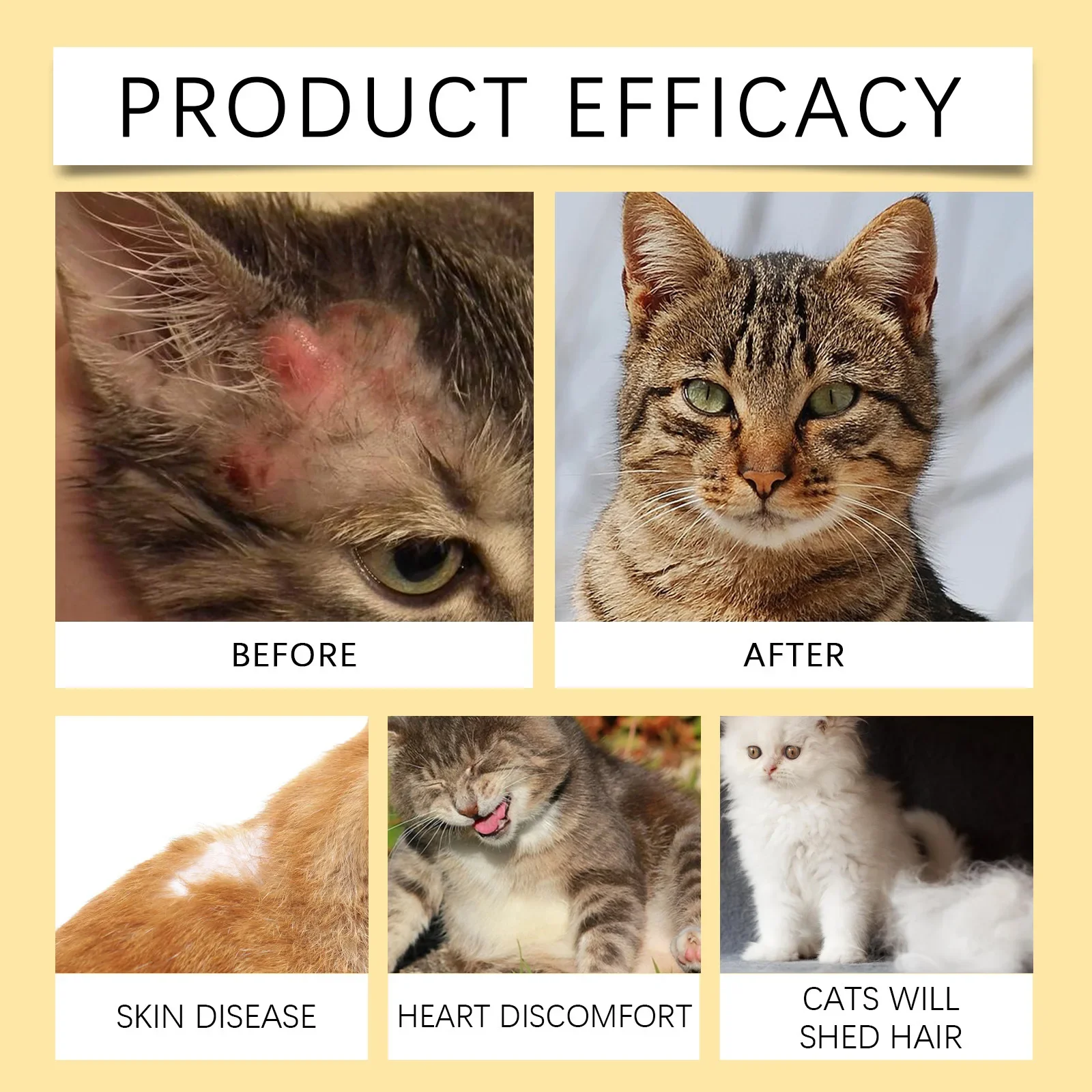 Yegbong Cat Multi-dimensional Fish Oil Tablets, Pampering Cat Care Vitamins Moisturizing Skin Fish Oil Care Tablets