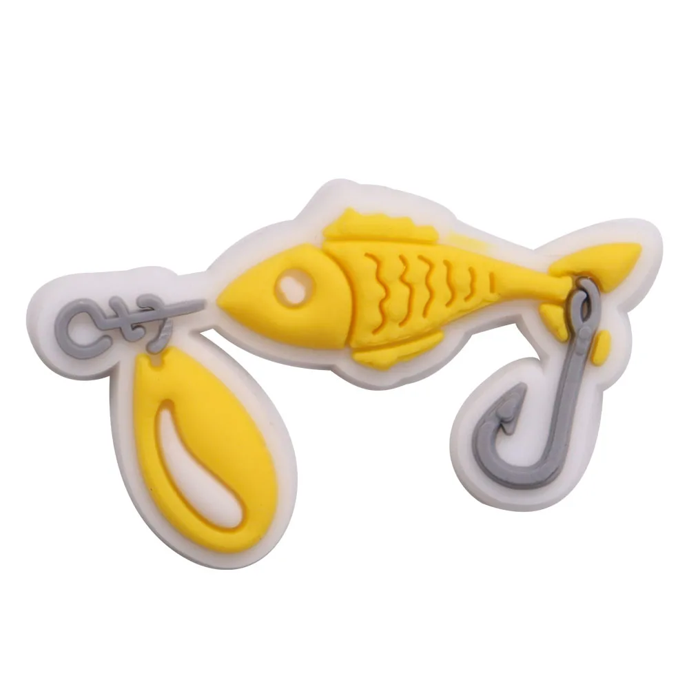 17pcs Fishing Rod Shoes Accessories Kids Fish Garden Shoe Buckle